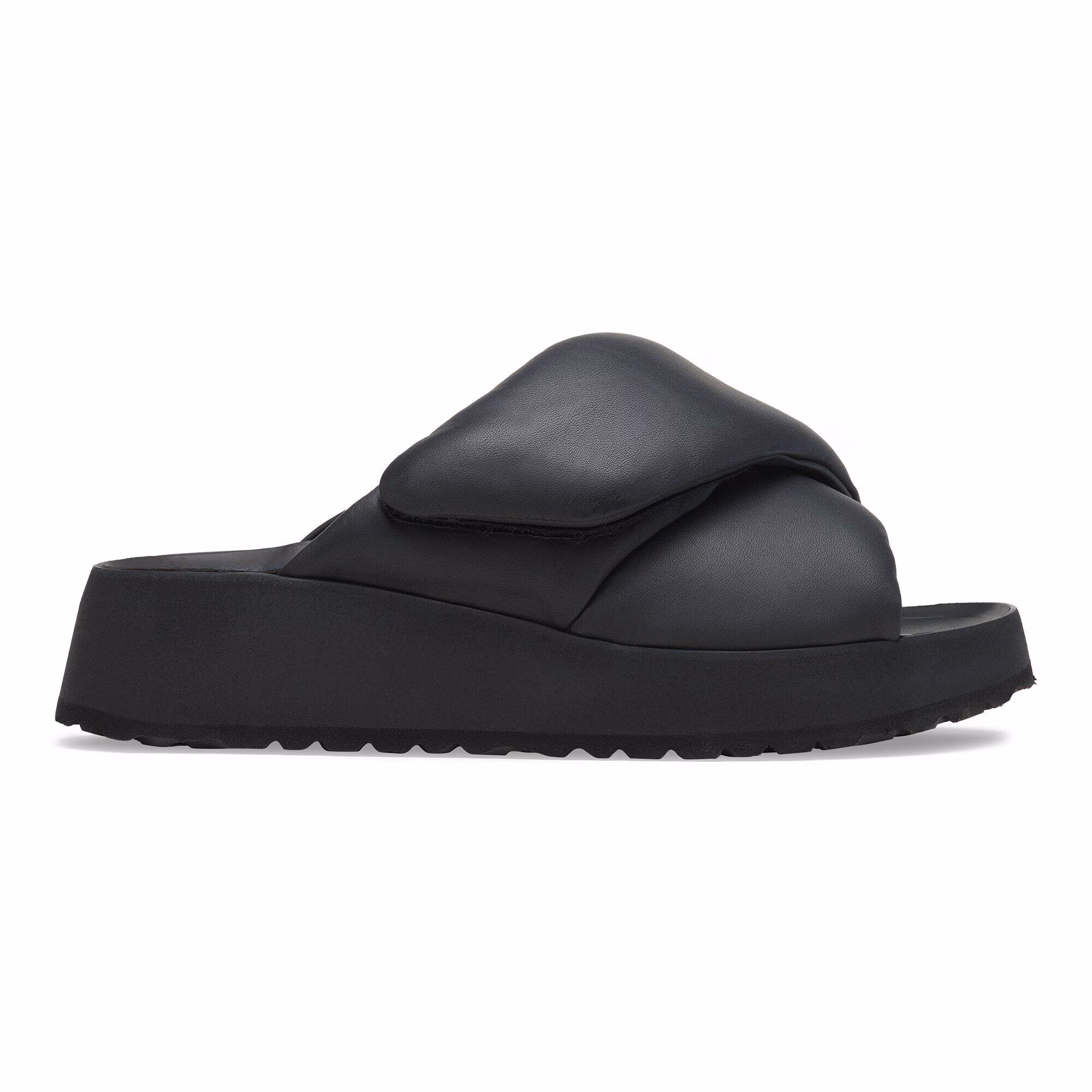 Theda Cross Strap Cuir naturel - Black