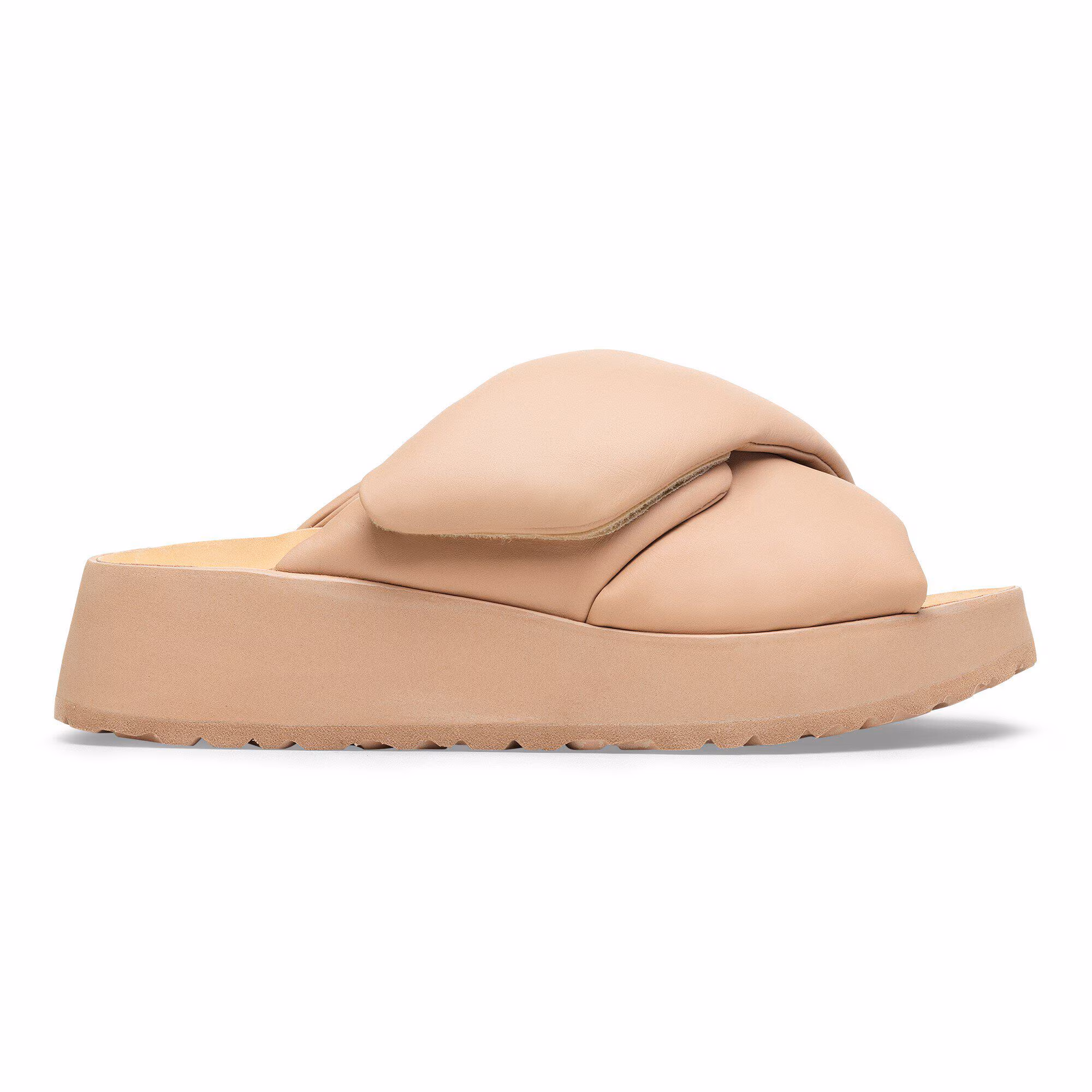 Theda Cross Strap Cuir naturel - Nougat