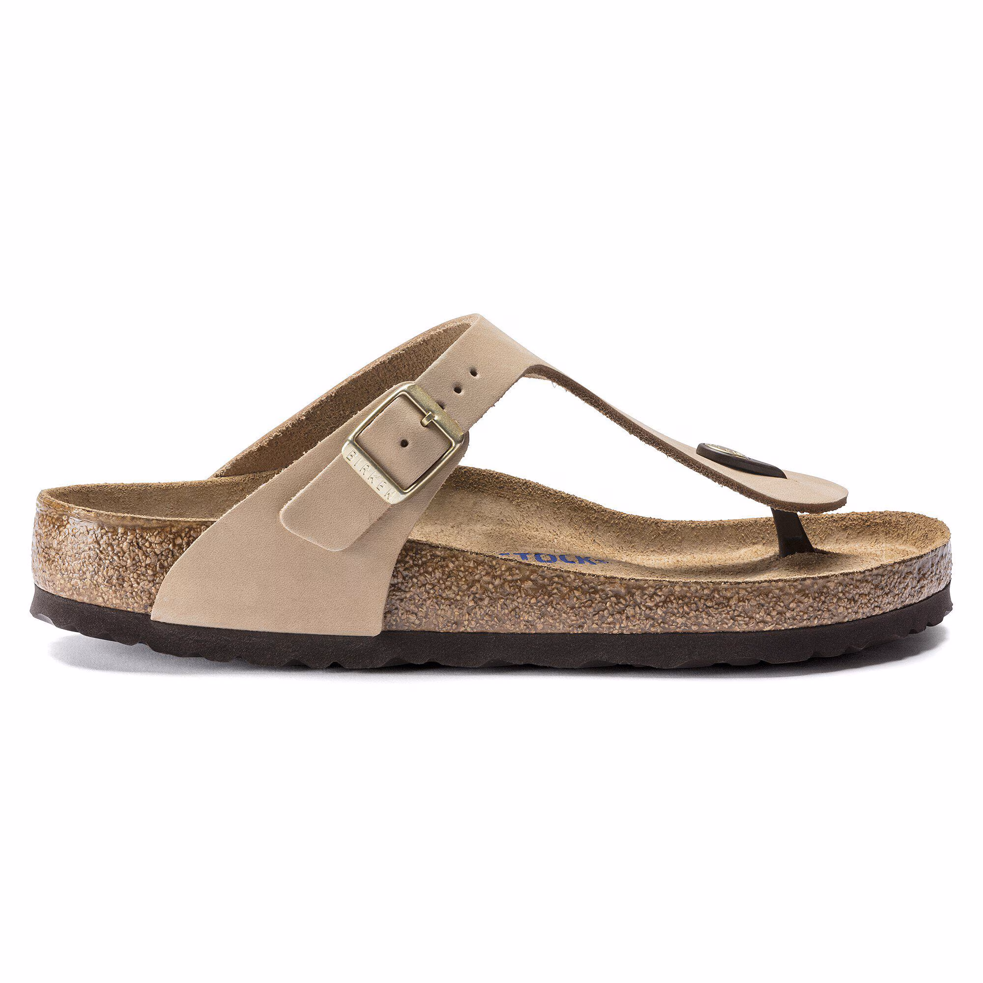 Gizeh Lit de pied souple Cuir nubuck - Sandcastle