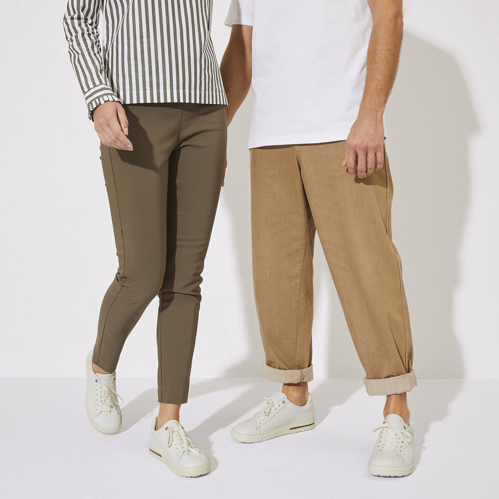 Bend Low Cuir naturel - White