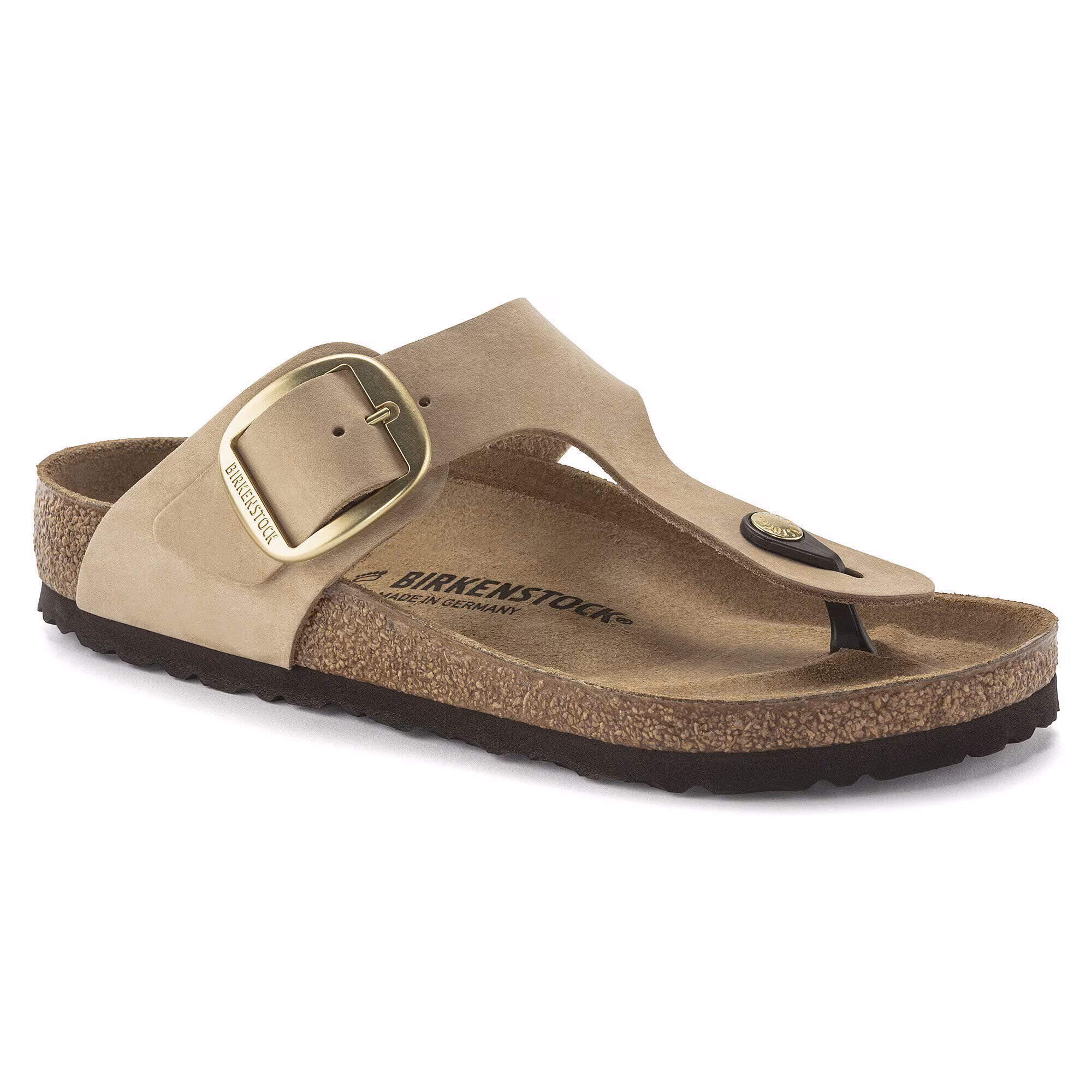 Gizeh Big Buckle Cuir nubuck - Sandcastle