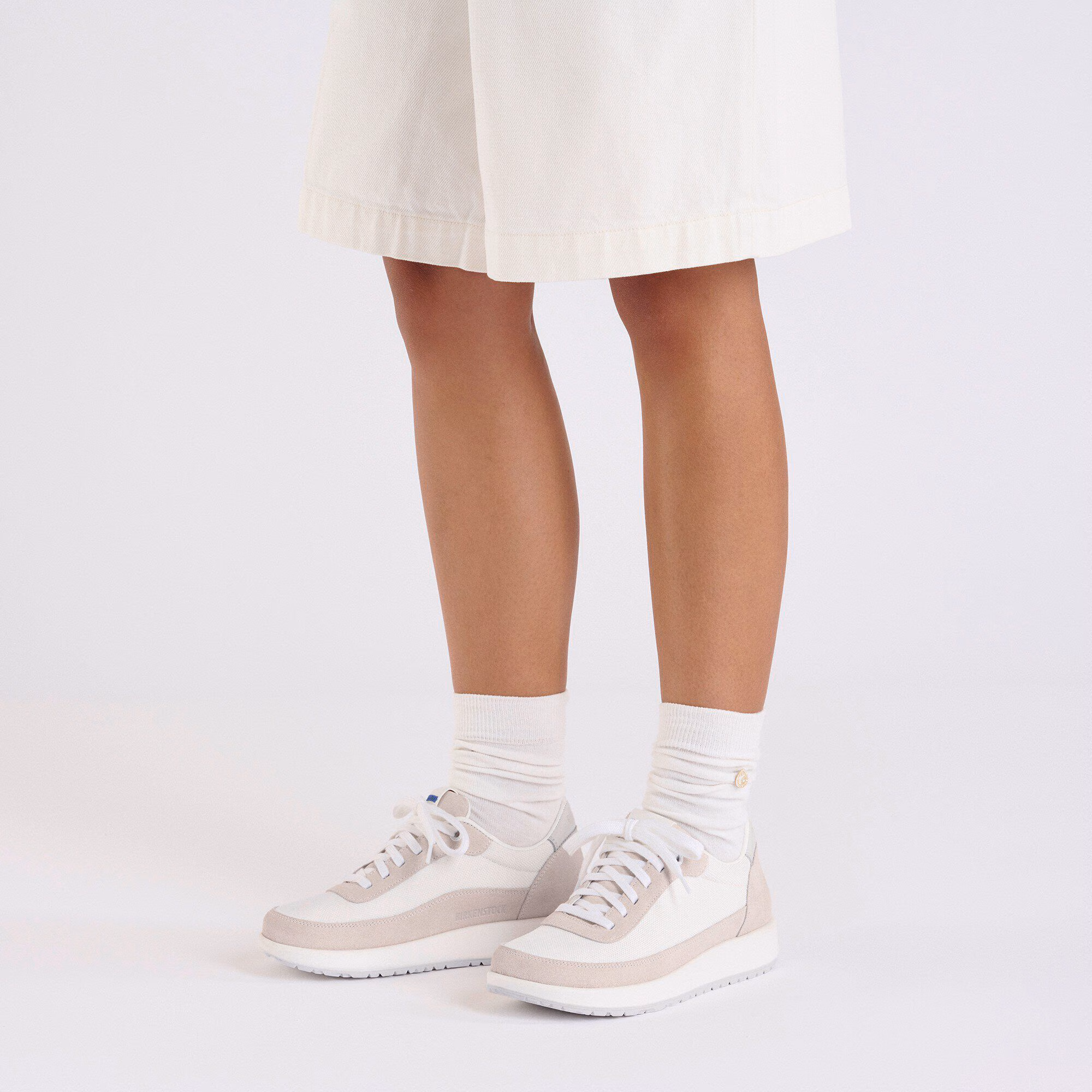 Honnef City Cuir naturel/Textile - Antique White/White