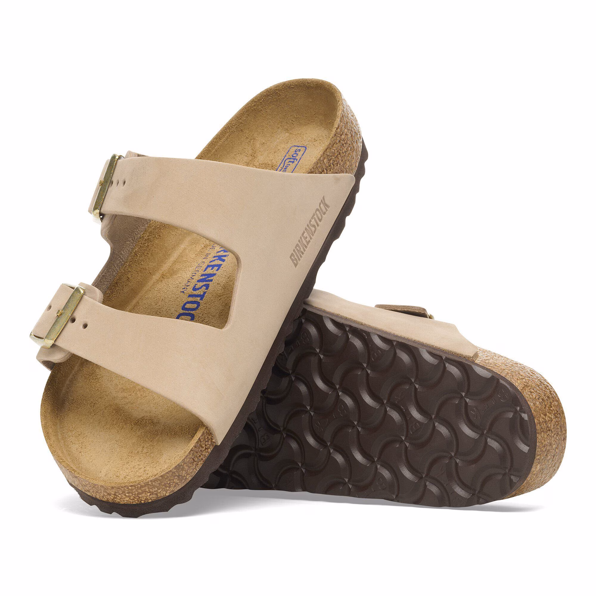 Arizona Lit de pied souple Cuir nubuck - Sandcastle