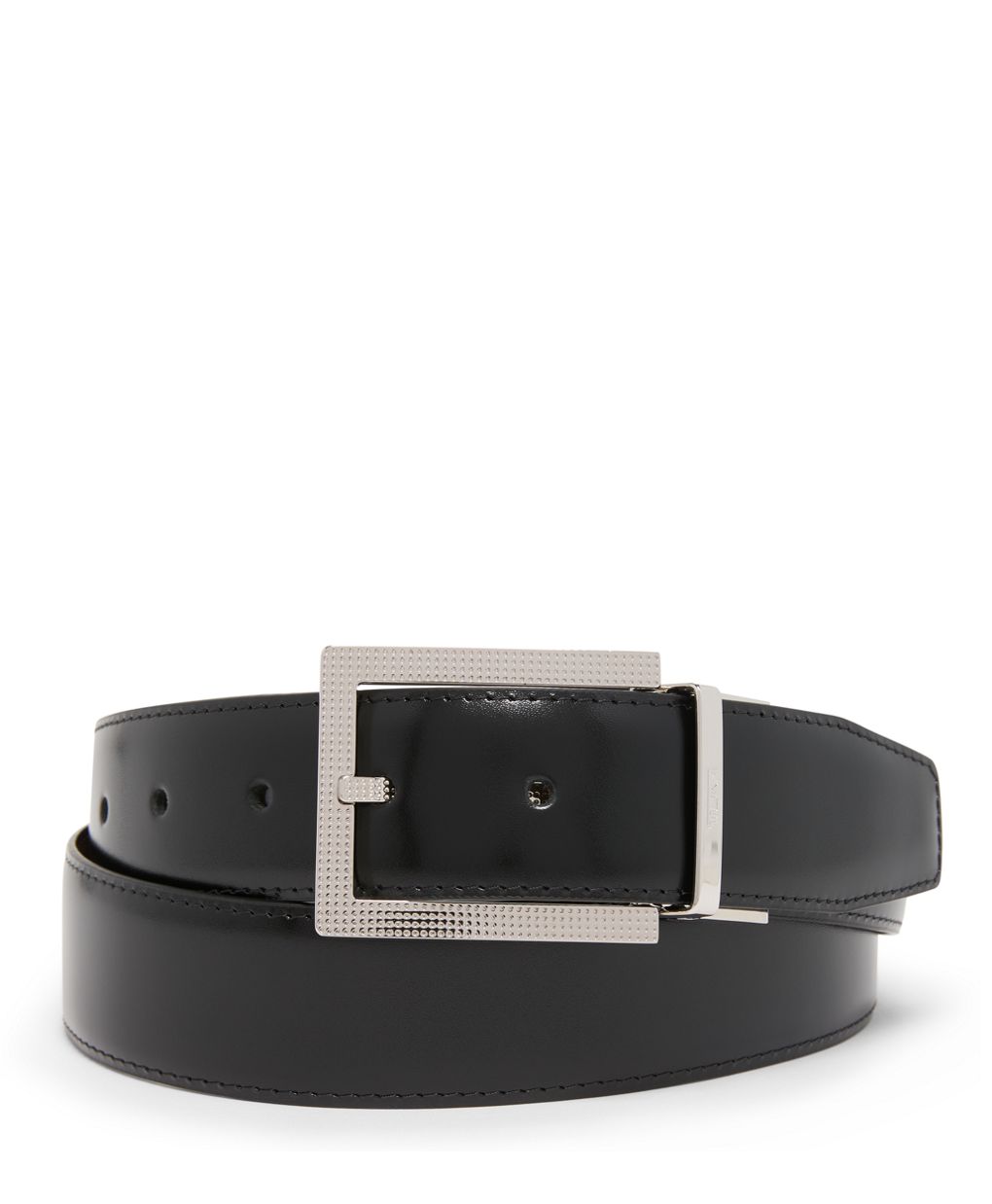 Reversible Leather Rectangle Prong Belt 35mm