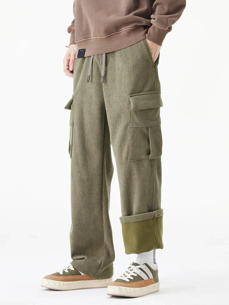Corduroy Fleece-Lined Pants