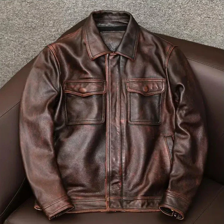 Burno Genuine Leather Jacket
