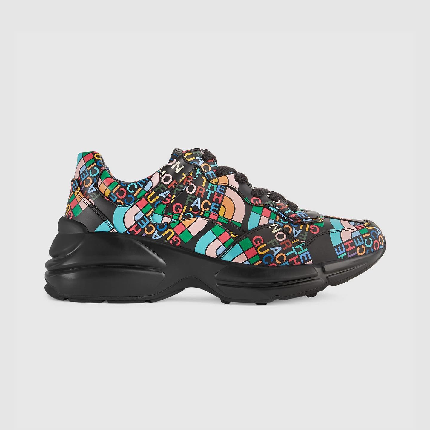 Gucci NIGO Coloured Lettered Leather Sneakers Shoes #nigo8481