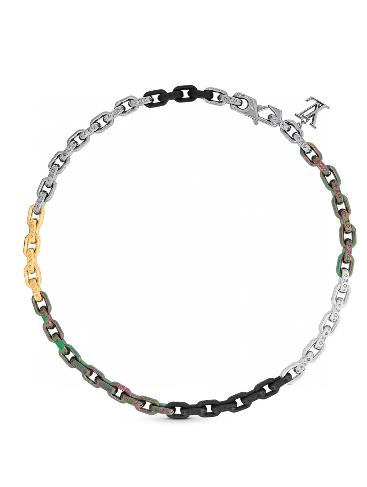 Louis Vuitton Letter Refined Steel Multi-Color Necklace Bracelet Accessories Jewelry #nigo82654