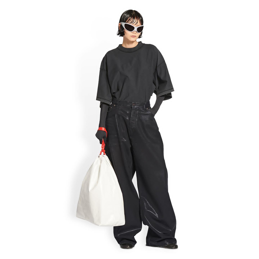 Balenciaga NIGO Man Leather Wide Leg Pants #nigo9475