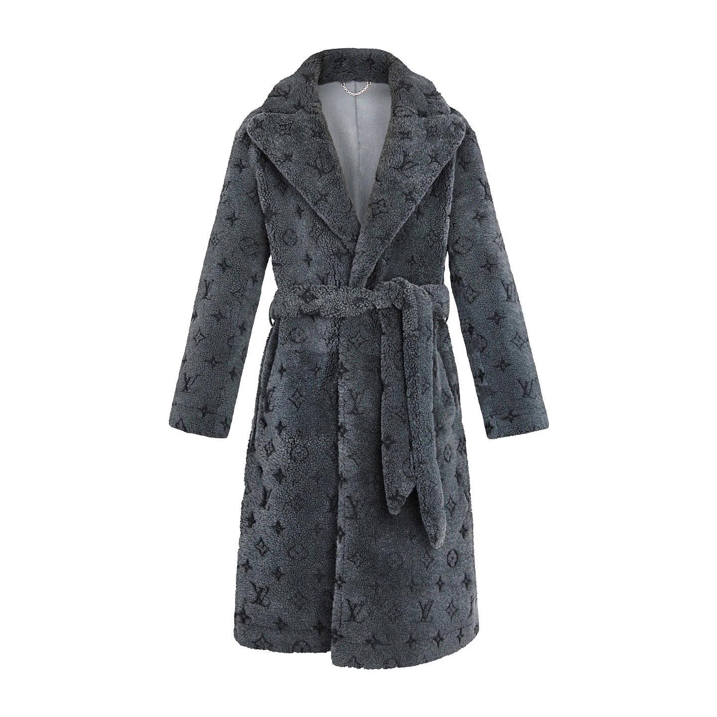 Louis Vuitton NIGO Man Lamb Wool Long Jacket Coat #nigo8463