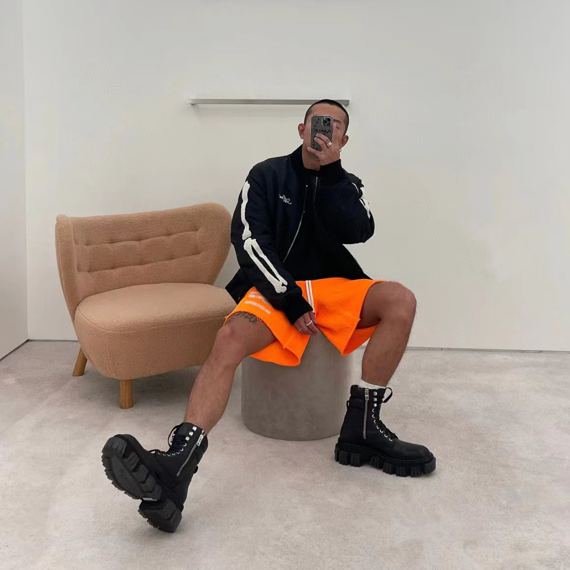 Amiri NIGO Man Nylon Long-Sleeved Cotton Jacket #nigo5439