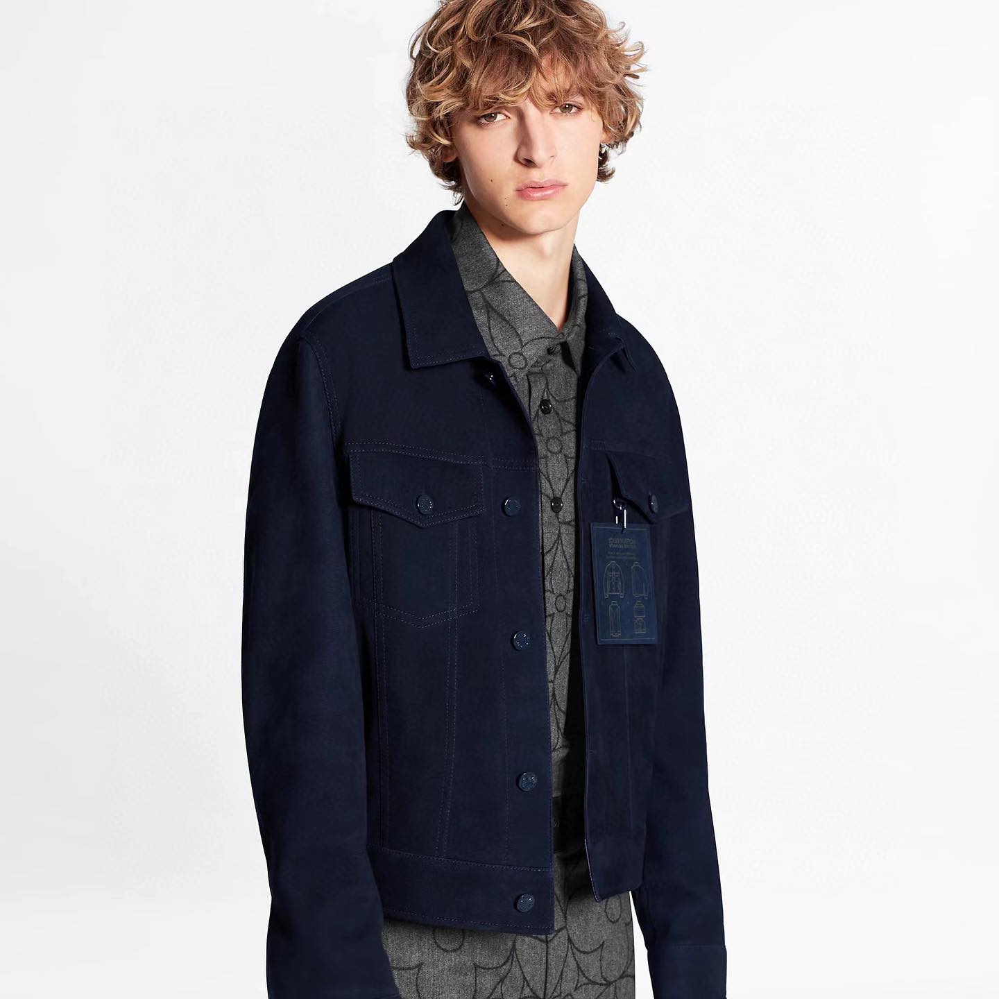 Louis Vuitton NIGO Sheepskin Denim Jacket Coat NGVP #nigo7652