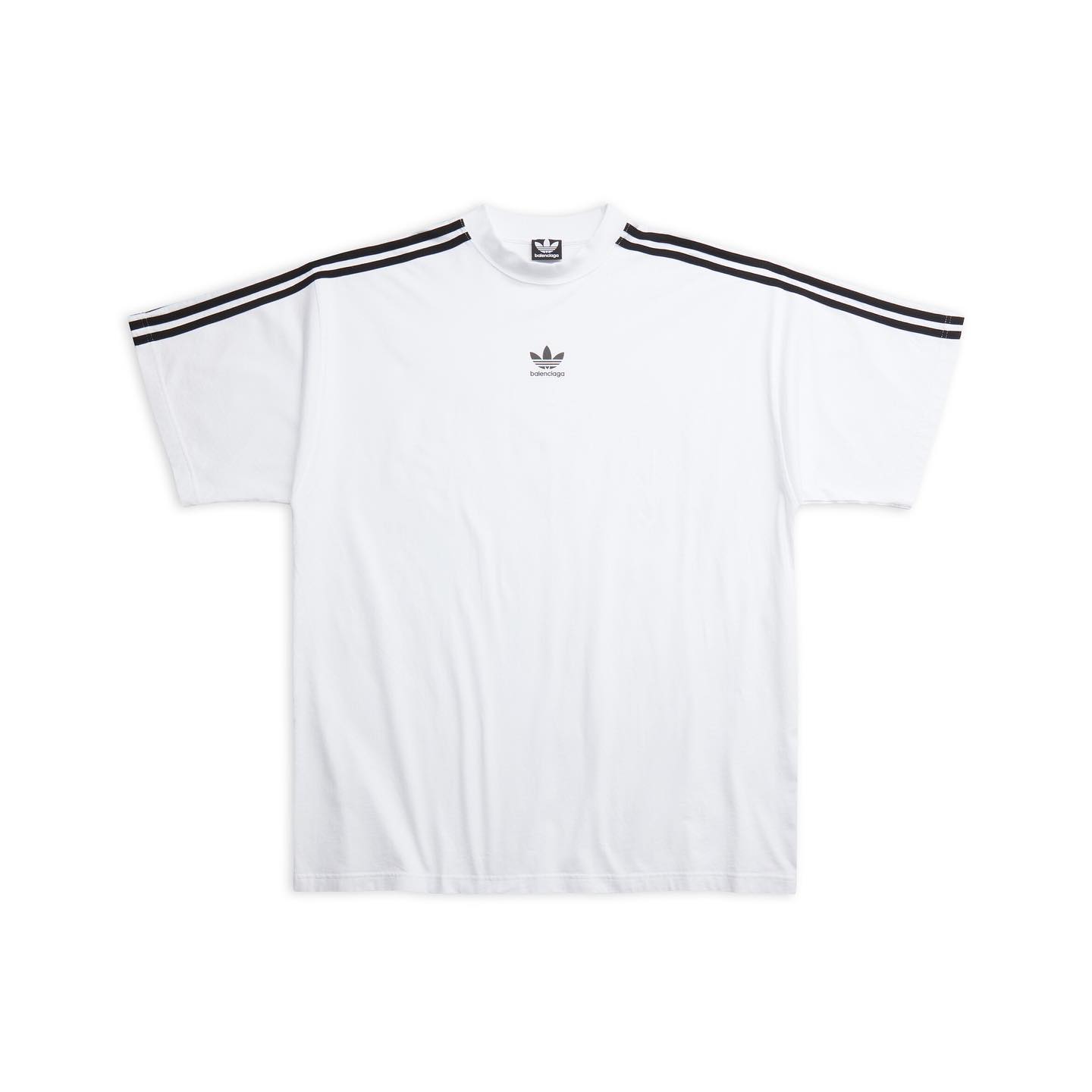 Balenciaga Adidas Black and White Striped Short Sleeve T-Shirt #nigo4749