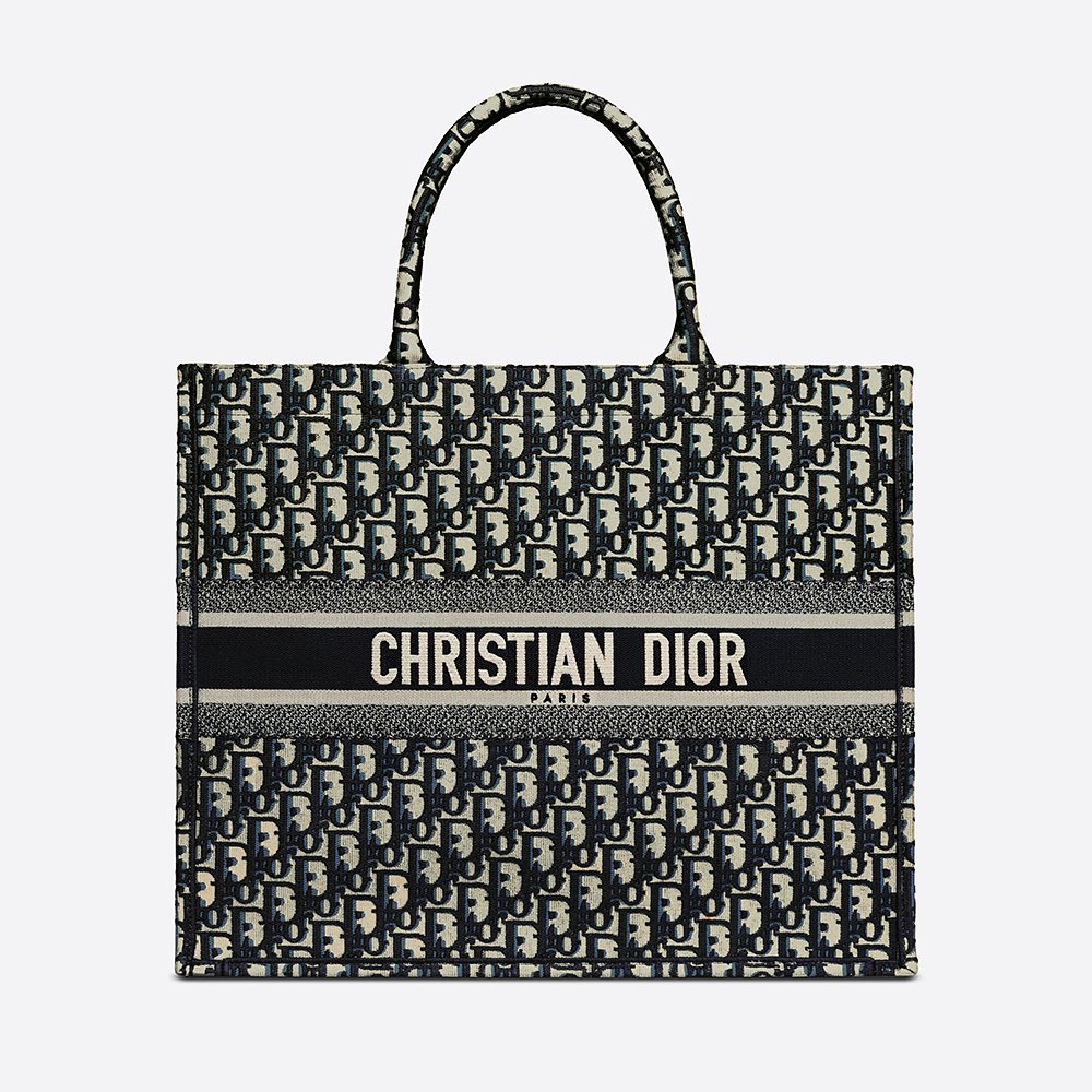 Dior Gray Oblique Embroidery Tote Bag Bags #nigo7273