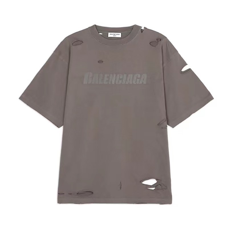 Balenciaga NIGO Man Cotton T-shirt With Short Sleeve Holes #nigo8499
