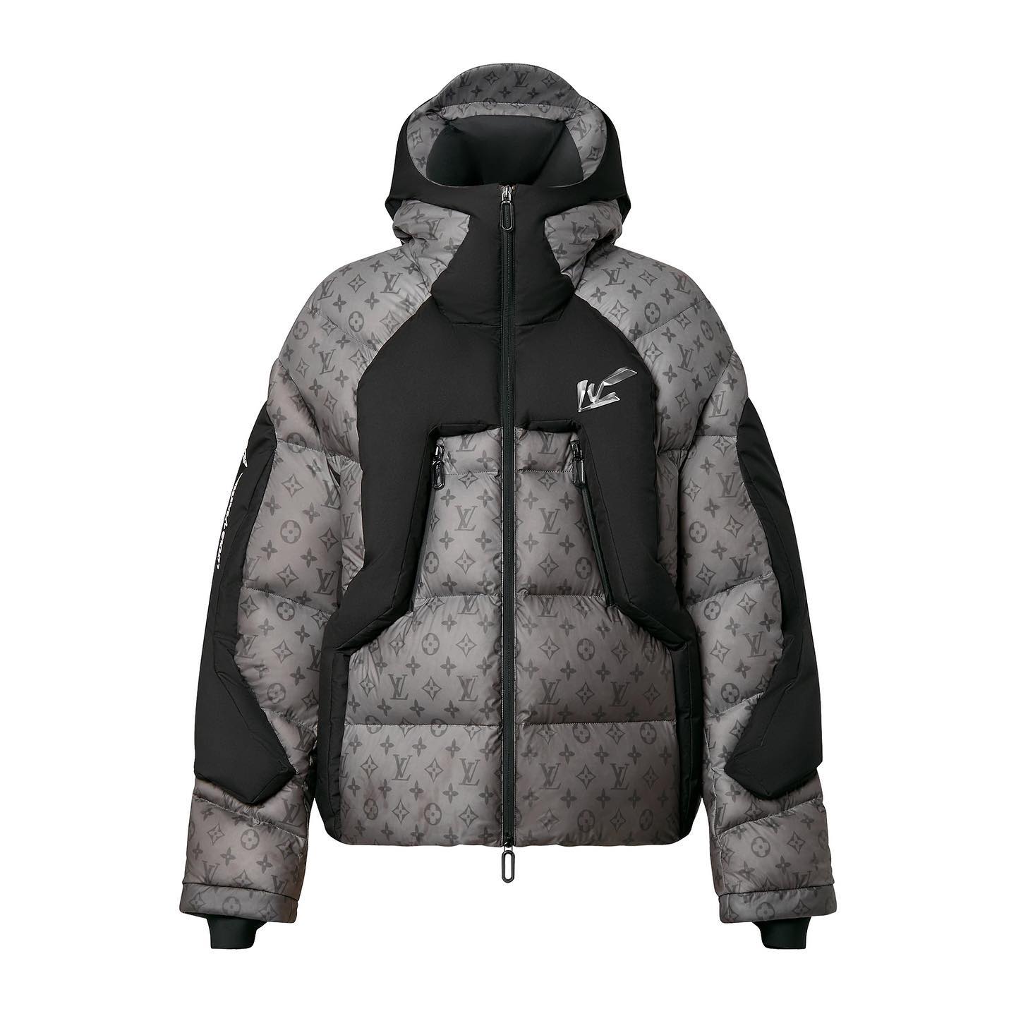 Louis Vuitton Winter Warm Patchwork Pocket Hooded Puffer Down Jacket #nigo5476