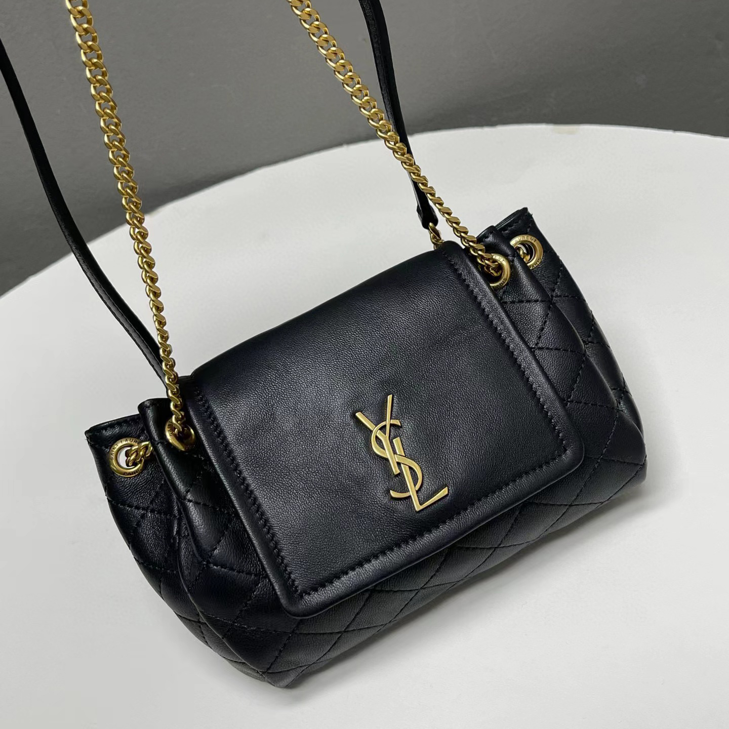 Saint Laurent NIGO Square Leather Bags Chain Shoulder Bag #nigo56484