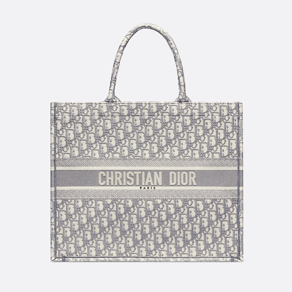 Dior Gray Oblique Embroidery Tote Bag Bags #nigo7273