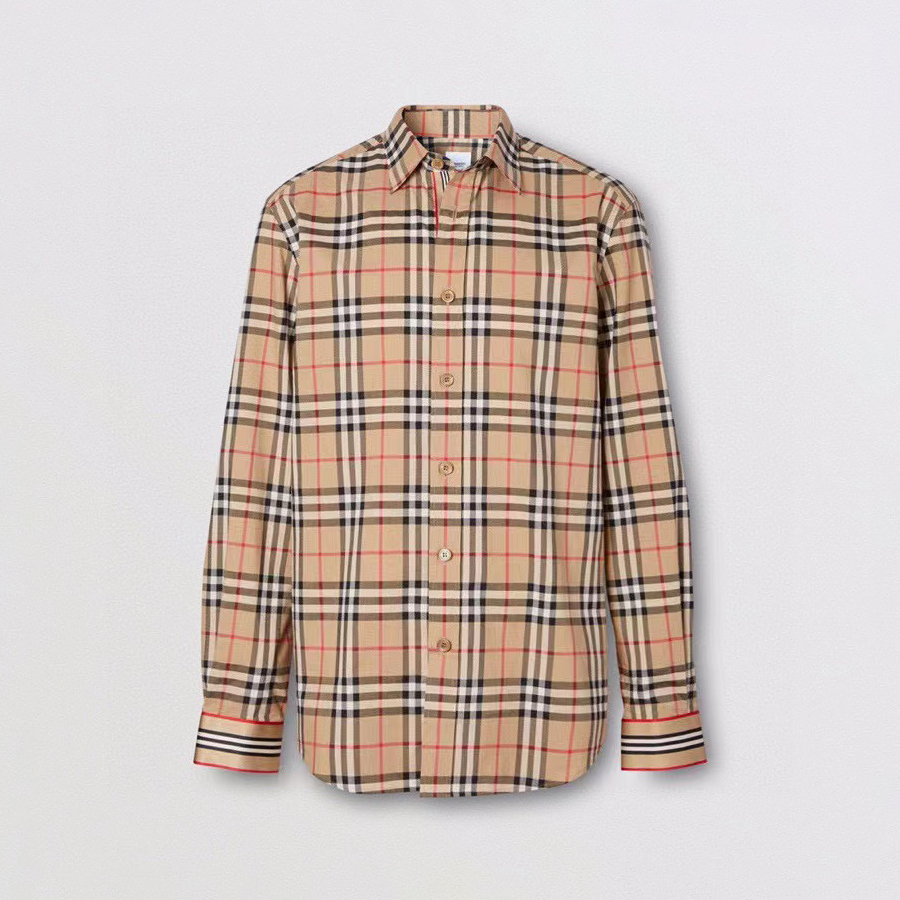 Burberry NIGO Man Check Button Long-Sleeved Shirt #nigo5862