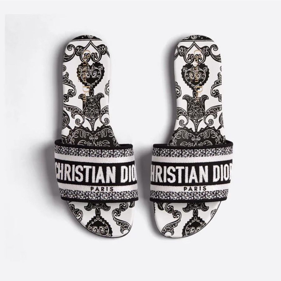 Dior NIGO Embroidered High Heels Slippers Sandals Shoes #nigo56561