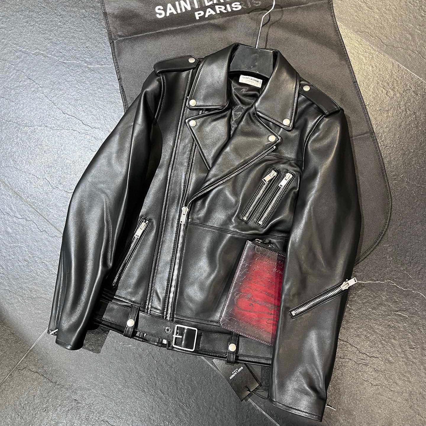 Saint Laurent NIGO Man Leather Jacket Coat #nigo5748