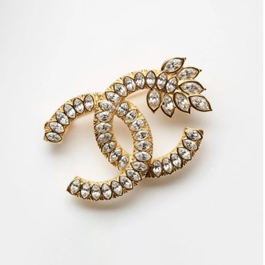 Chanel Mizuo Horse Eye Rhinestone Brooch Accessories Jewelry #nigo82295