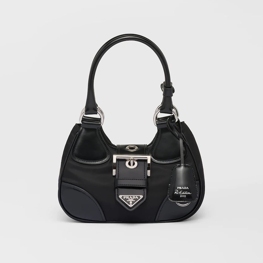 Prada NIGO Bright Leather One Shoulder Crescent Messenger Bag #nigo56215