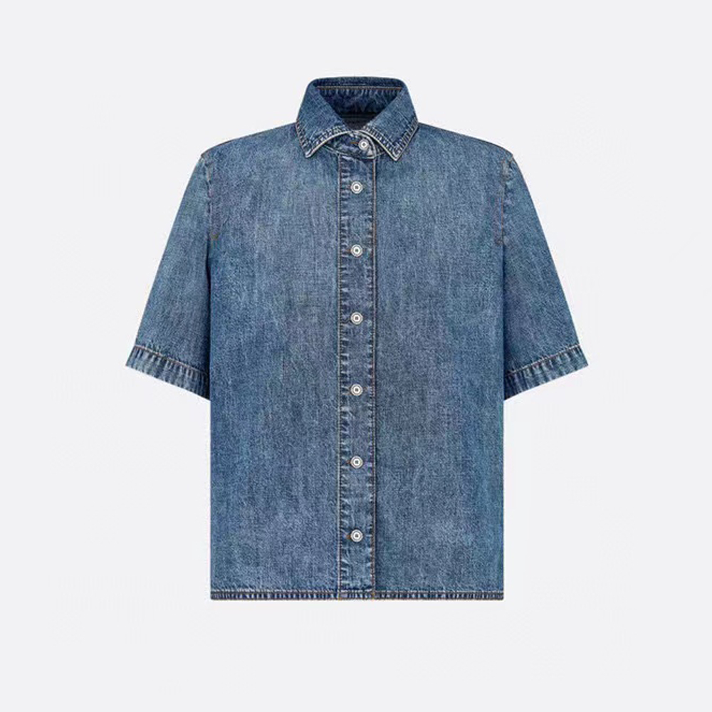 DIOR Summer Short Sleeve Denim Shirt Jacket #nigo56277