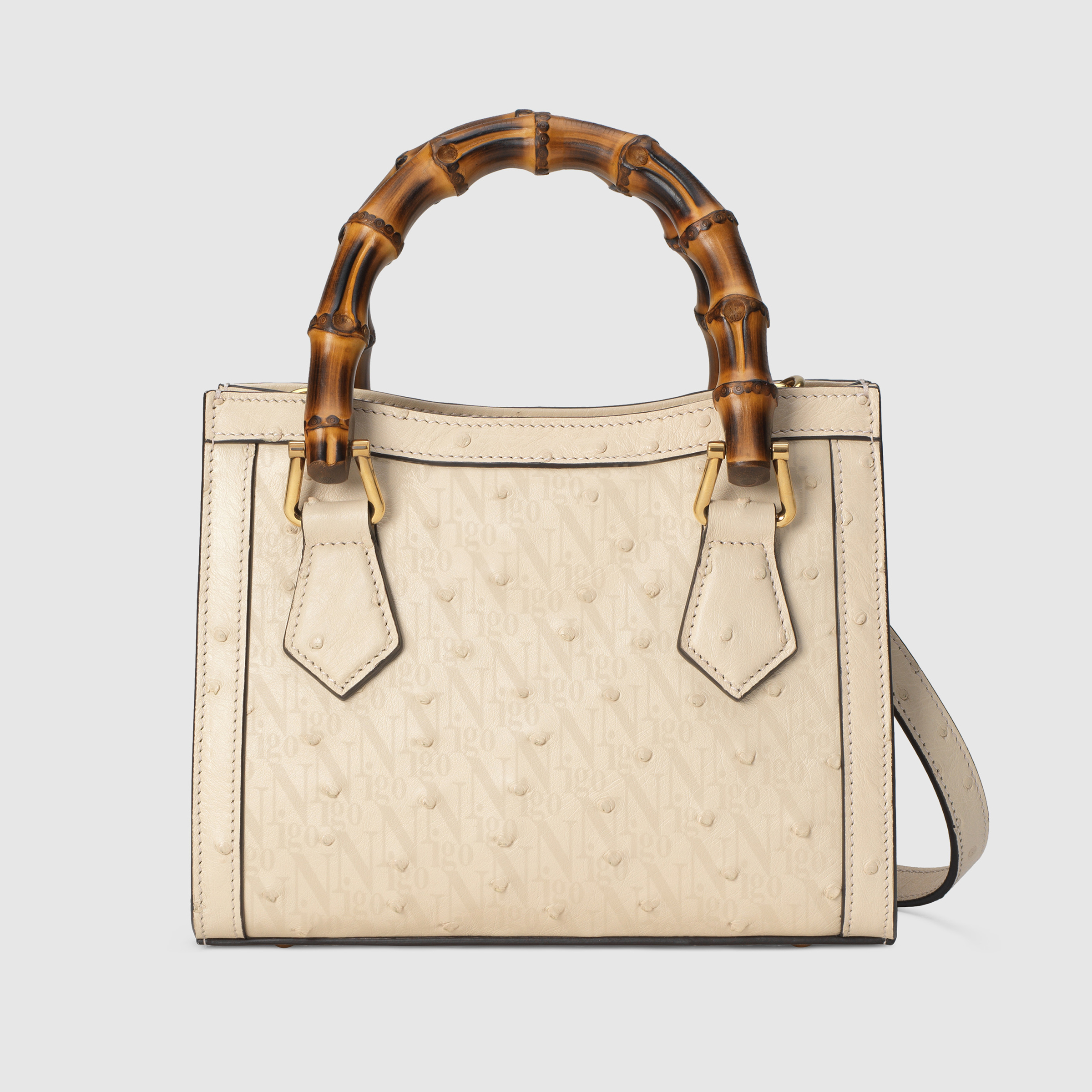 Gucci Slub Bamboo Ostrich Leather Tote Bag Bags #nigo53354