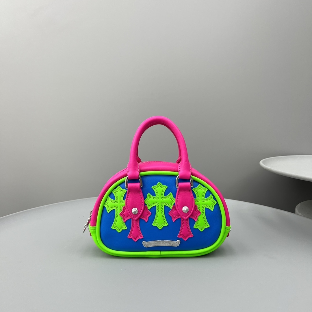 Chrome Hearts 925 Silver Leather Portable Shoulder Bag #nigo52131