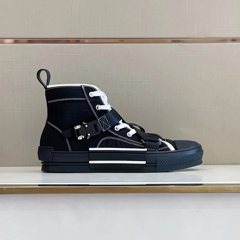 DIOR High-Top Lock Lace-Up Flats Shoes #nigo4782
