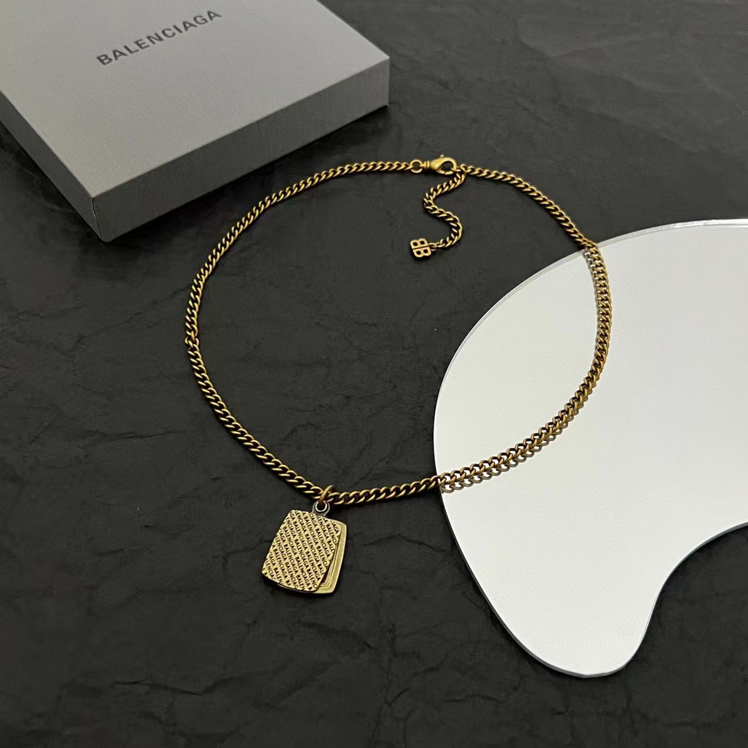 Balenciaga Fashion Letter Necklace Accessories Jewelry #nigo82628