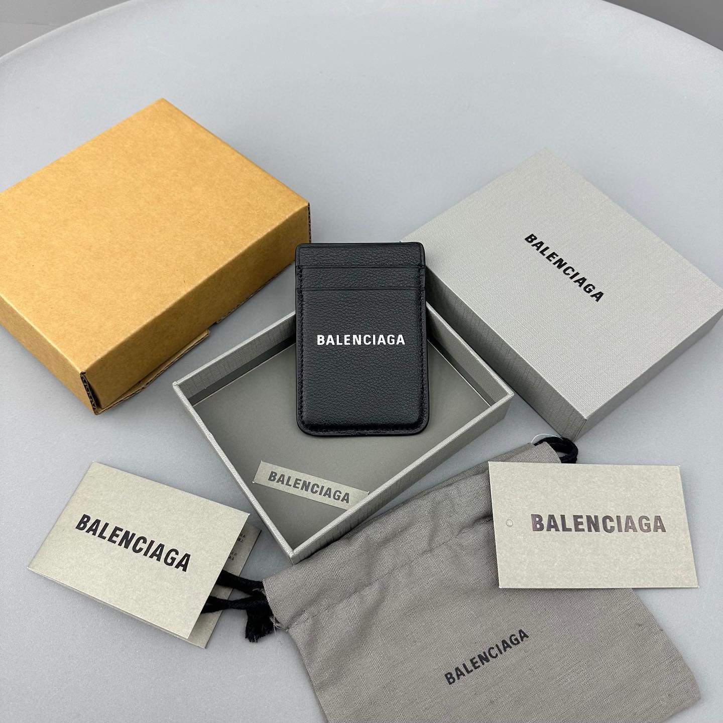 Balenciaga NIGO Litchi Grain Leather Square Small Card Bag #nigo56381