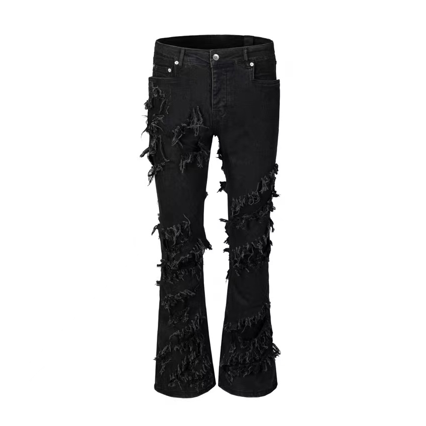 Rick Owens NIGO Wax-Faced Hole Denim Trousers Pants NGVP #nigo3495