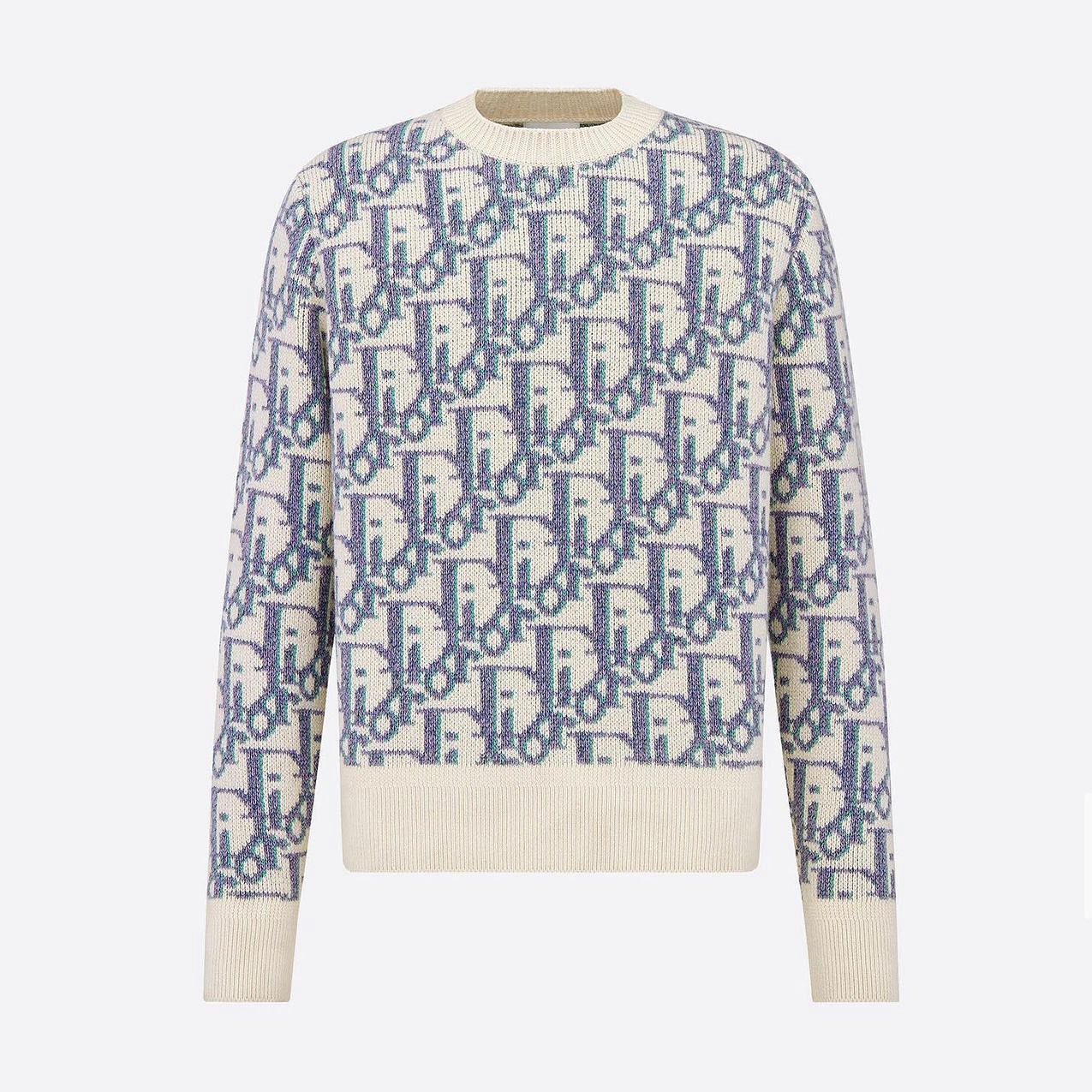 Dior NIGO Man Allover Logo Knitted Sweater Wool #nigo9765