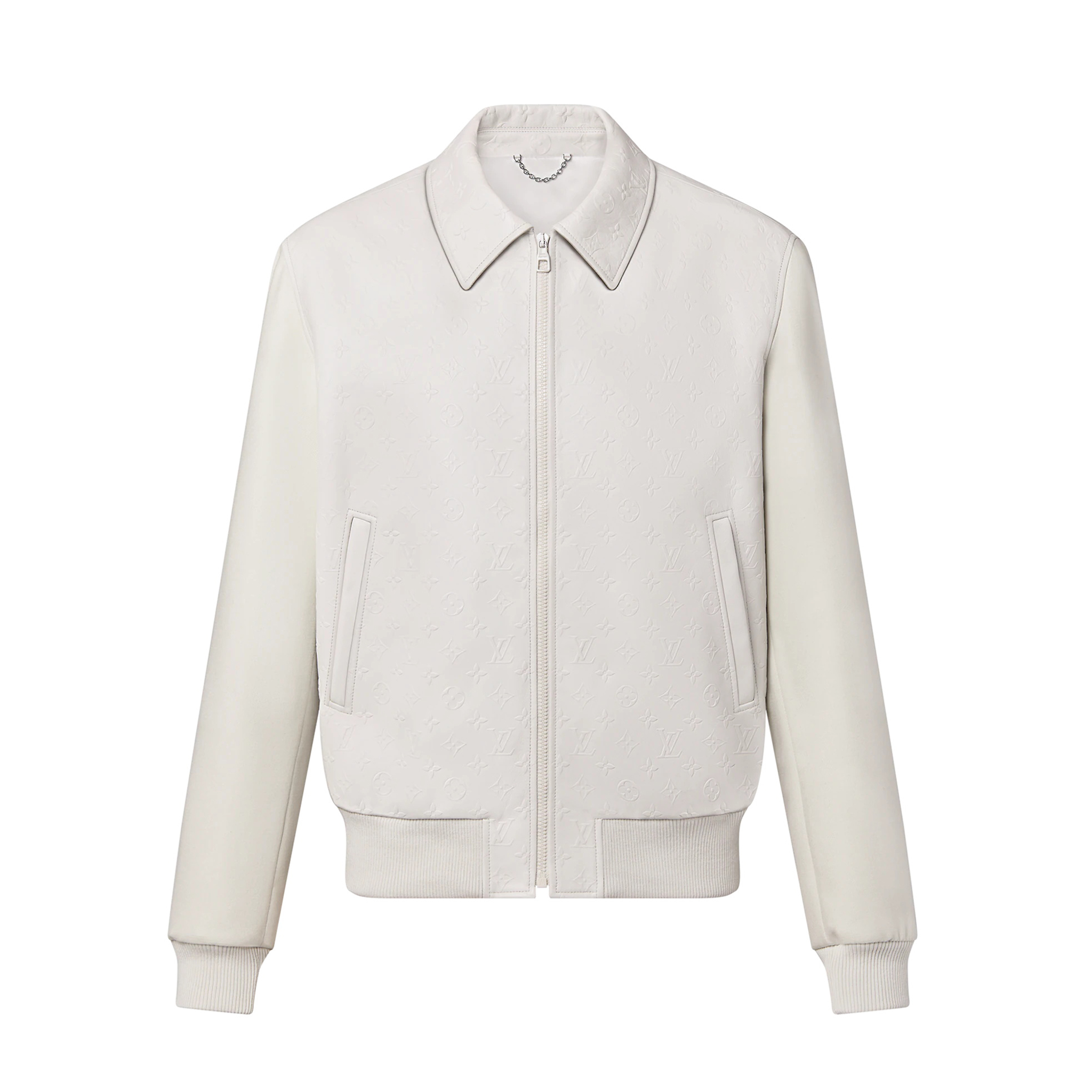 Louis Vuitton NIGO Man Leather Wooled Patch Zip Jacket #nigo5792