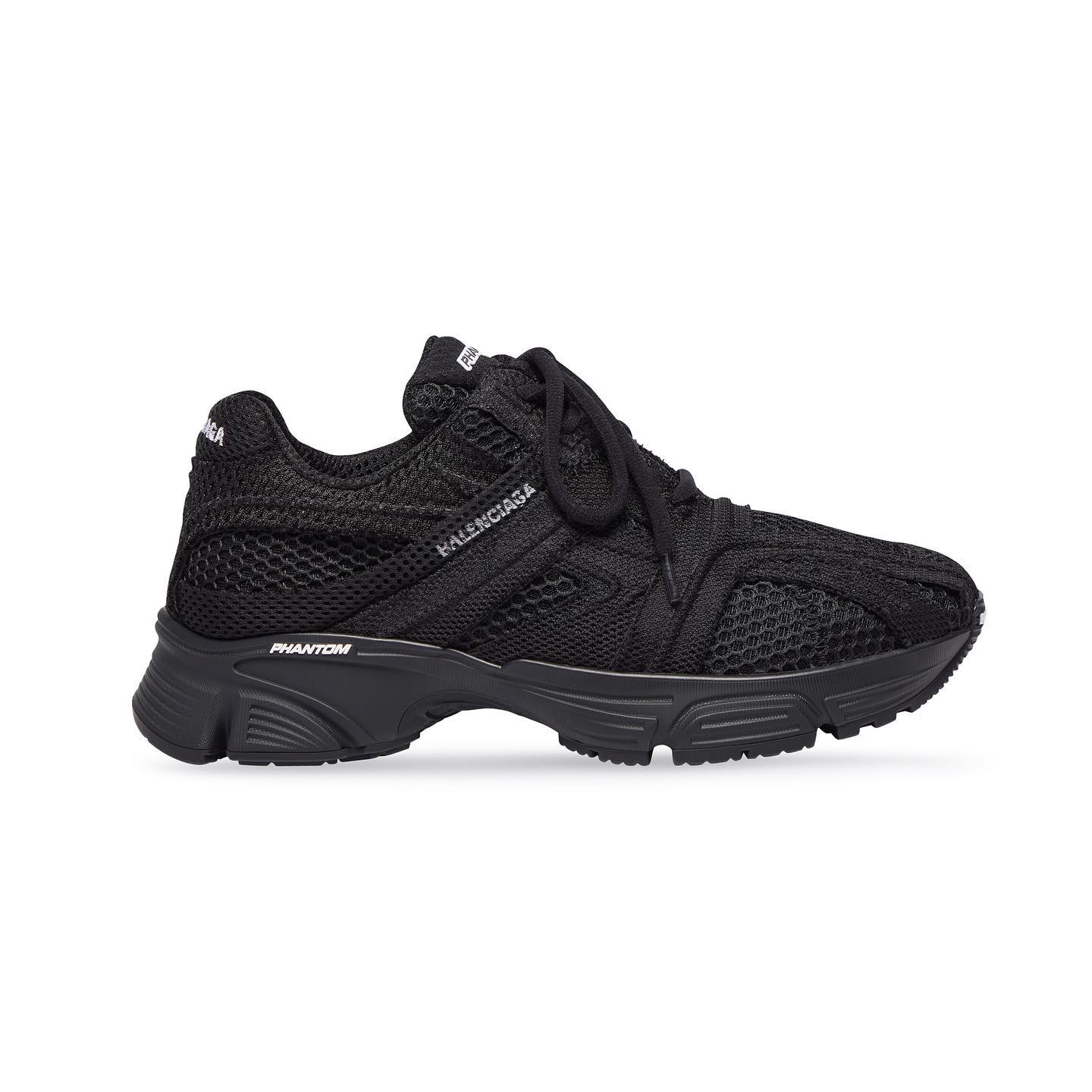 Balenciaga NIGO Black Monochrome Fabric Mesh Sneakers Shoes #nigo8442