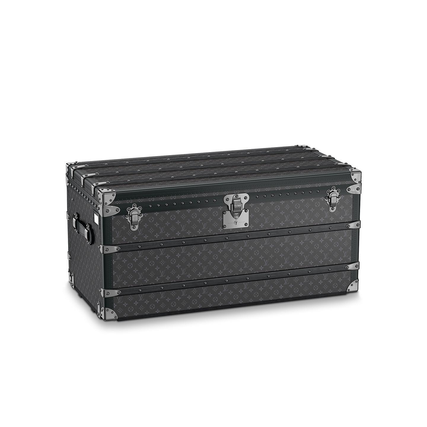 Louis Vuitton NIGO Mahogany Hard Case Leather Handle Tea Table Storage Bag Box #nigo9754