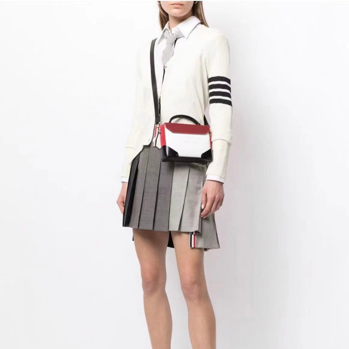 Thom Browne NIGO Summer Tricolor Mini Pleated Skirt #nigo53984