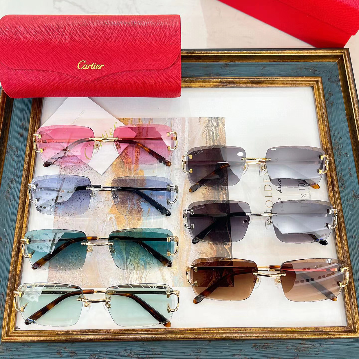 Cartier Frameless Lens Sunglasses Glasses #nigo56515