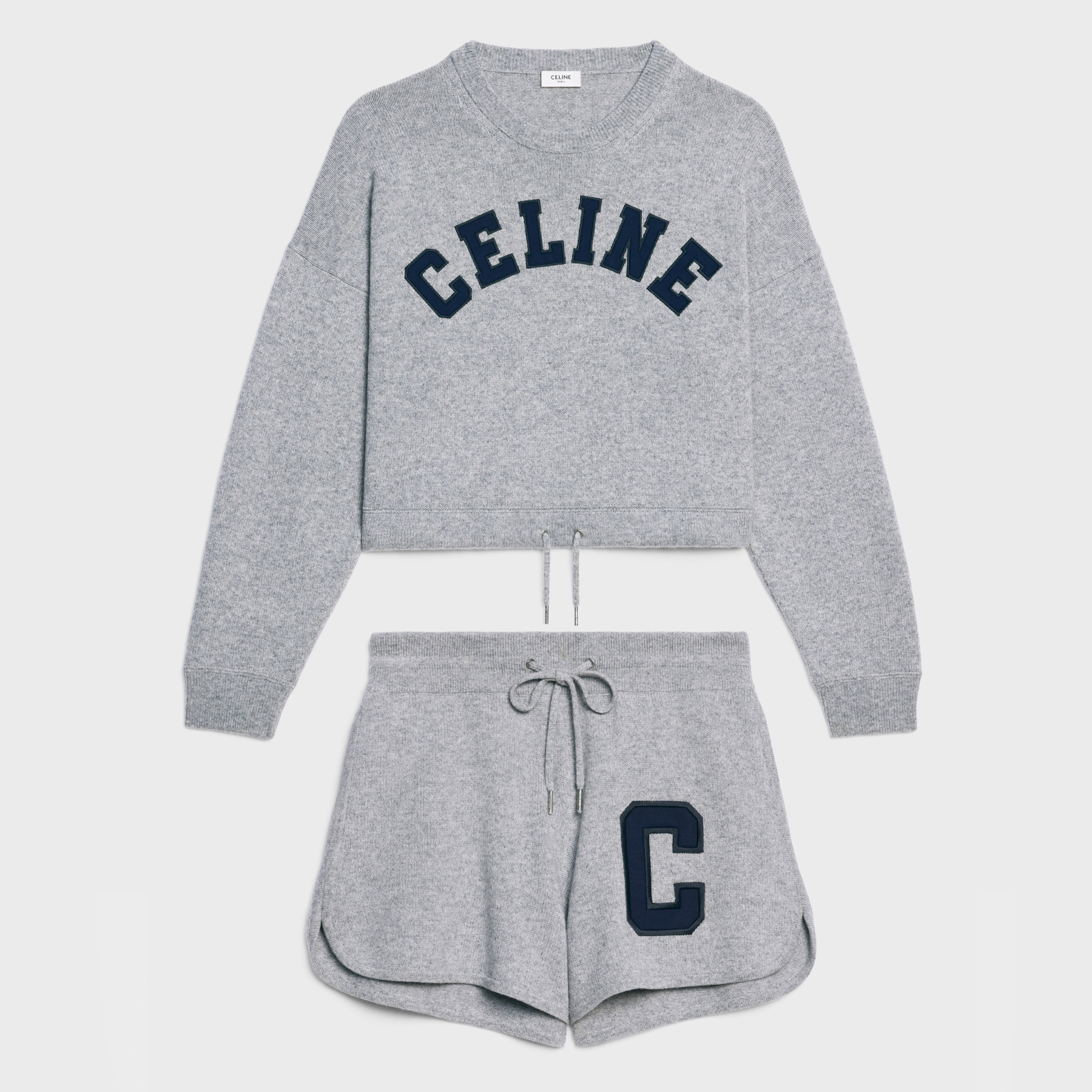 Celine Sweatshirt Pullover Cashmere Knit Wool Sweater Shorts Pants Set Suit #nigo53572