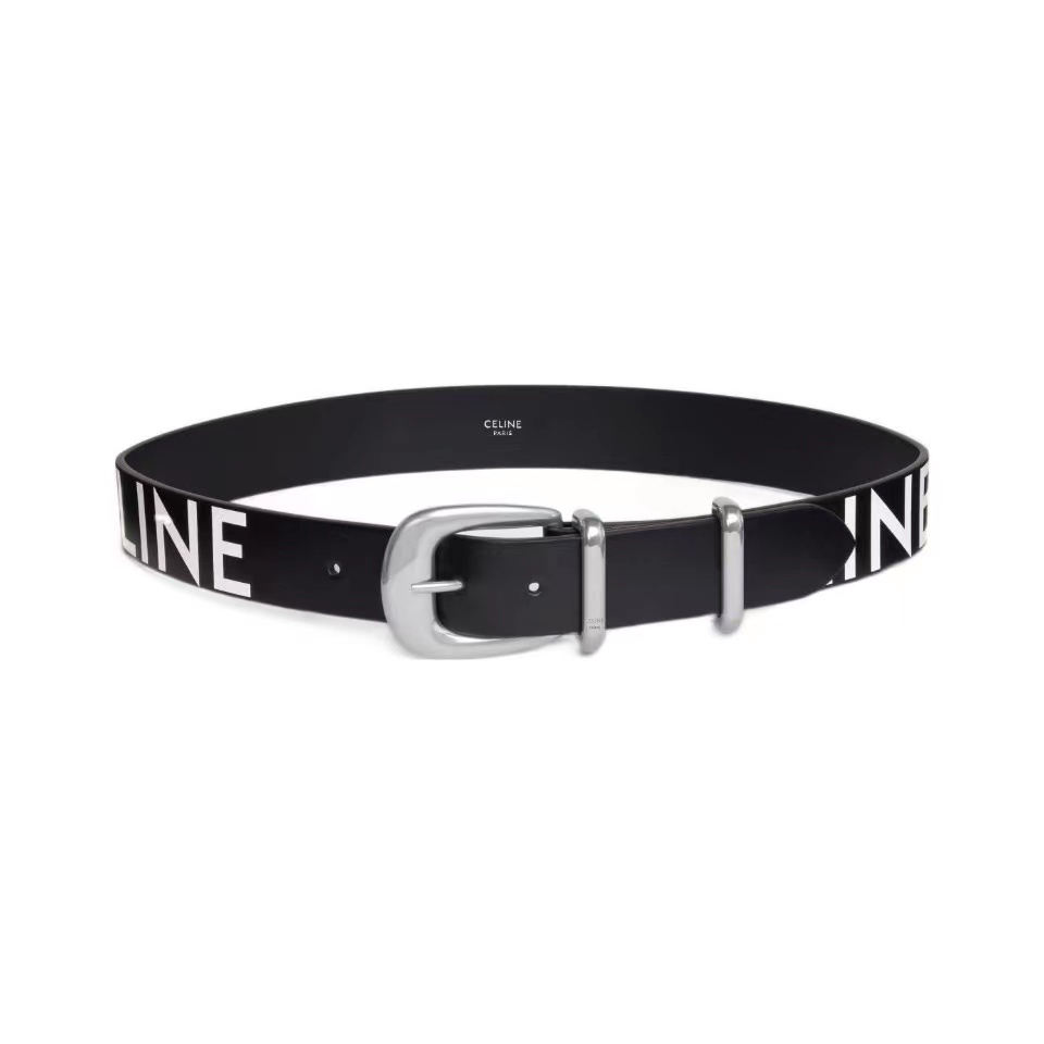 Celine NIGO Black Letter Leather Belt #nigo56657