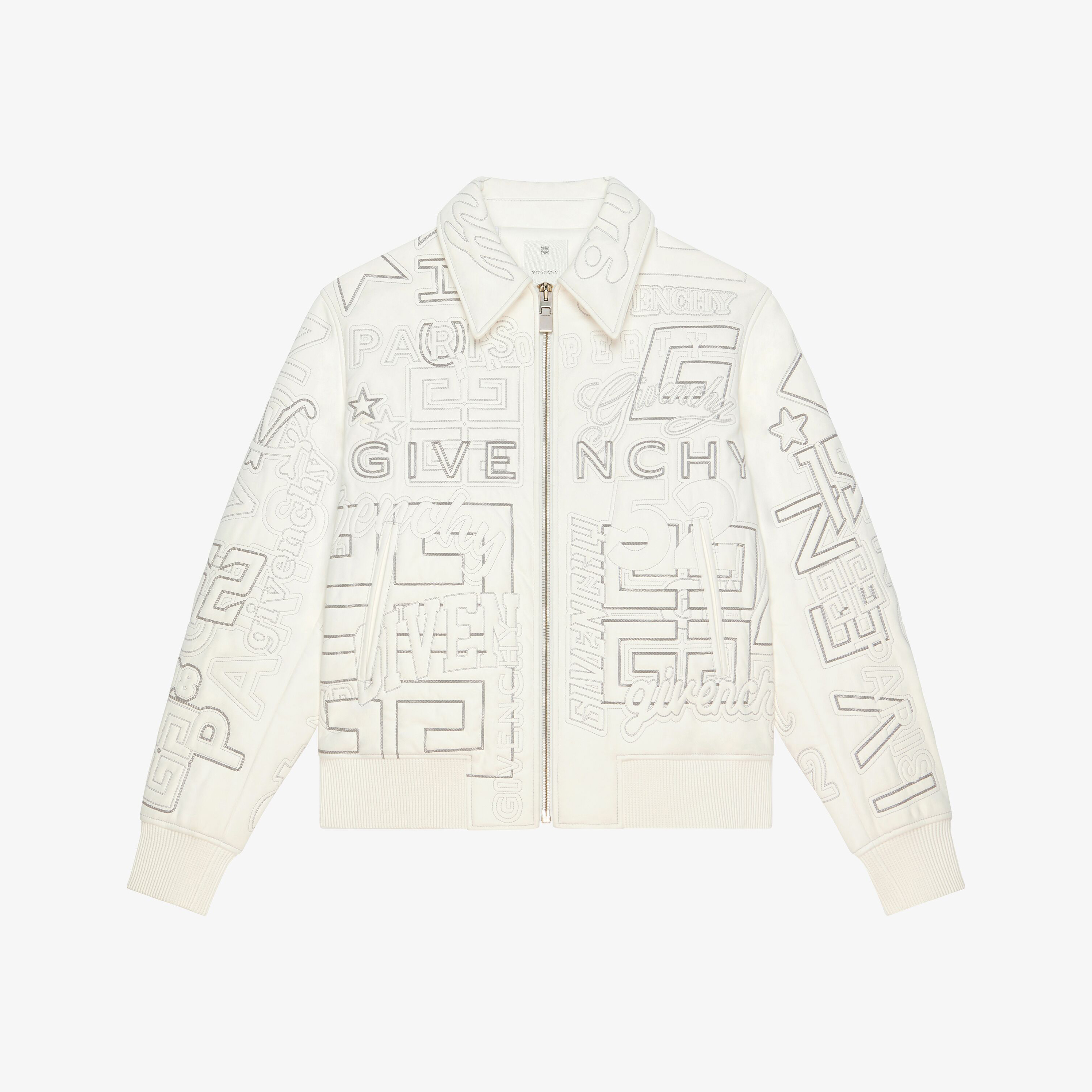 Givenchy NIGO Man Dark Print Zip Leather Jacket Coat #nigo91386