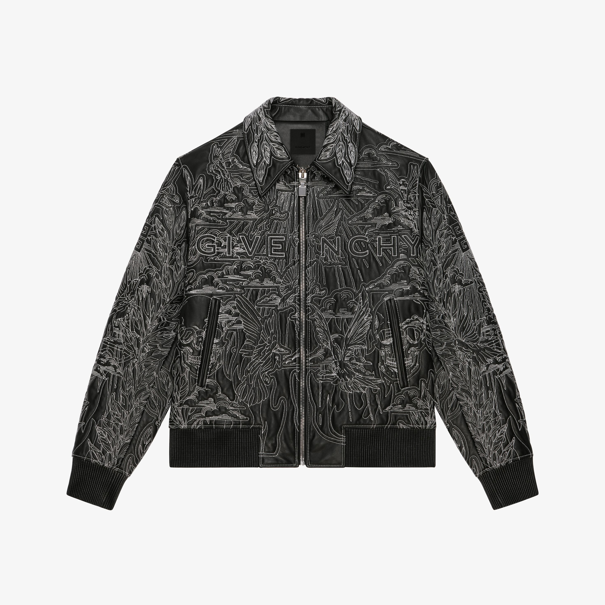 GIVENCHY NIGO Man  Leather Jacket Coat #nigo94118