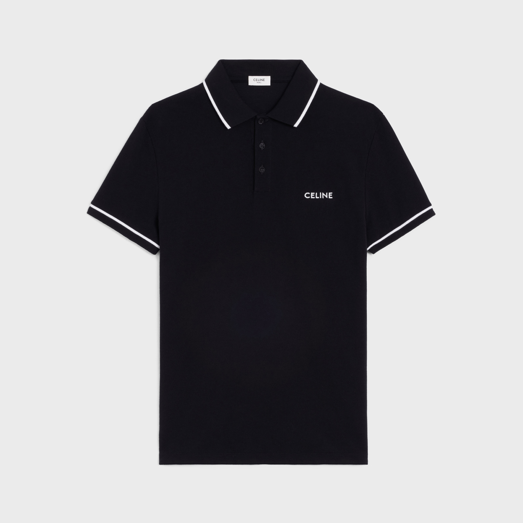 Celine NIGO Man Summer Polo Black Cotton Short Sleeve T-Shirt #nigo94199