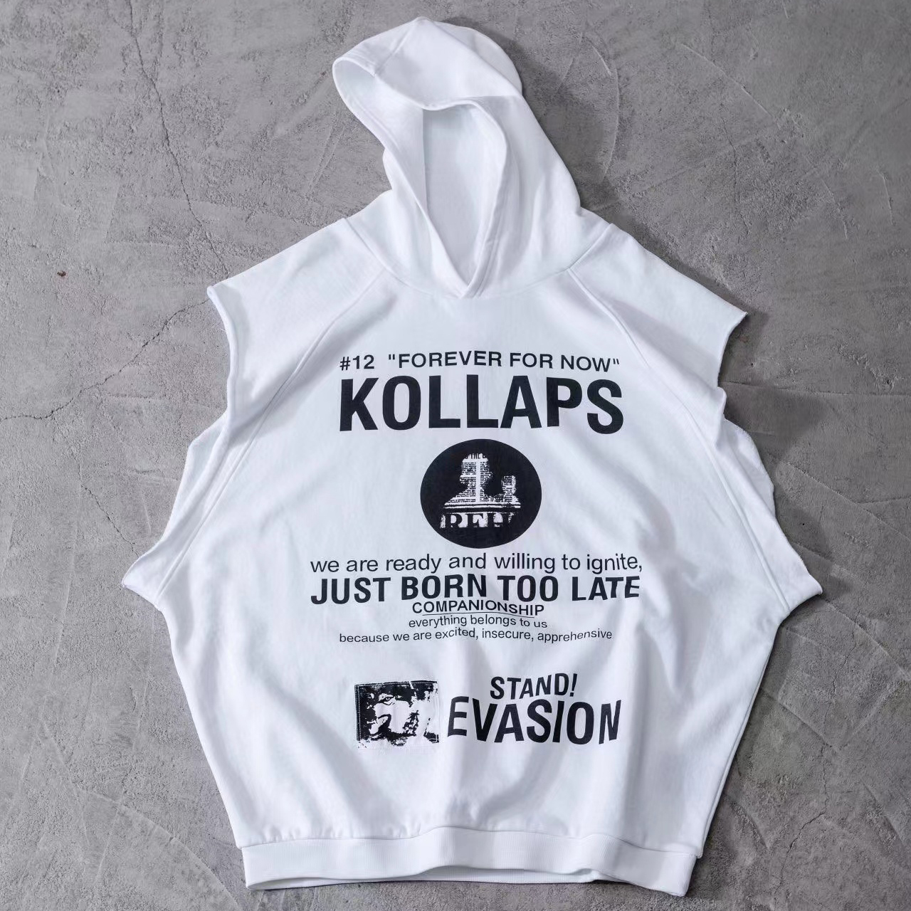 Raf Simons NIGO Sleeveless Hooded Sweater Pullover #nigo94219