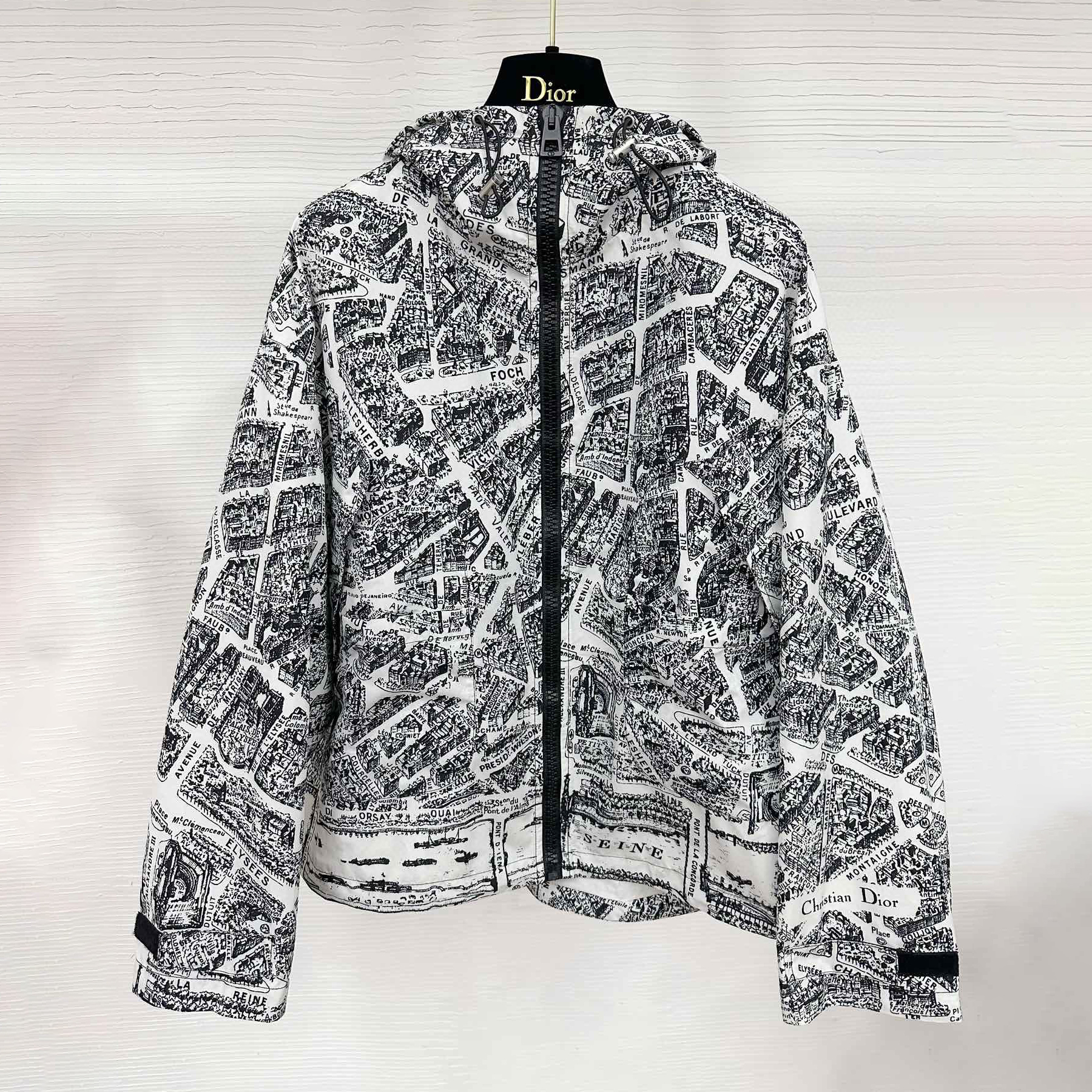 Dior NIGO Woman Newspaper Printed Black And White Zip Jacket #nigo56951