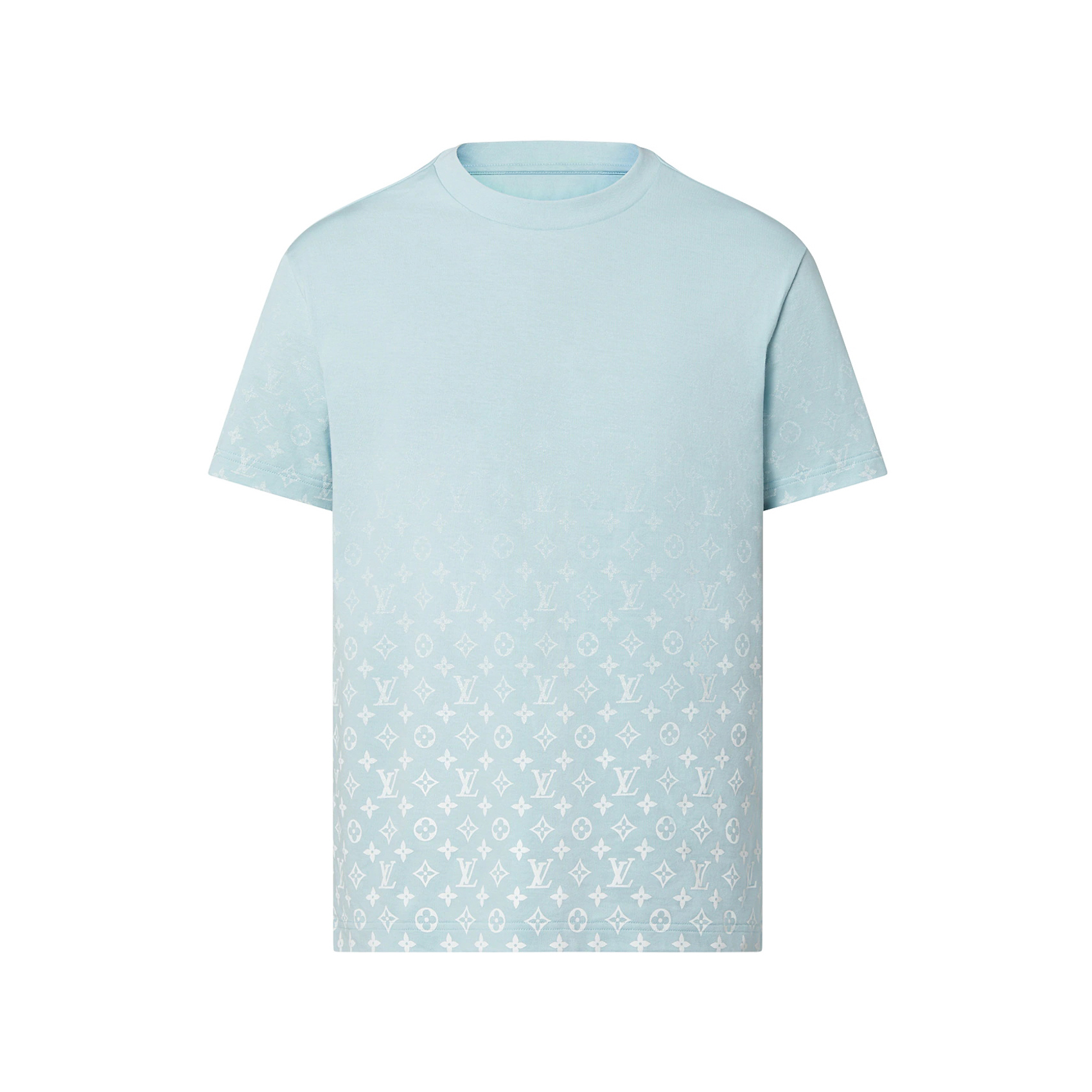 Louis Vuitton NIGO Man Light Blue Gradient Short Sleeve T-Shirt #nigo94227