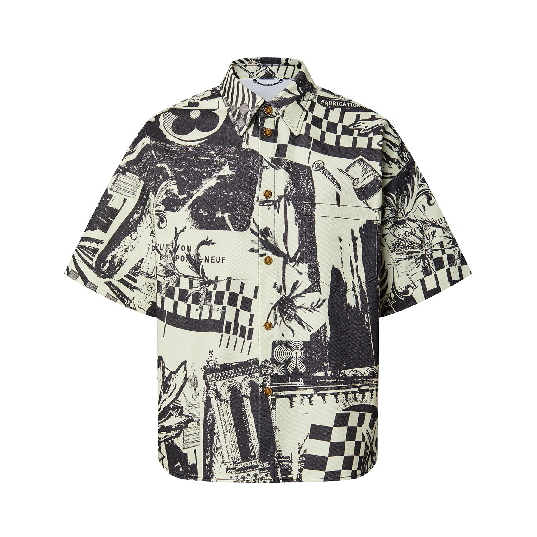 LouisVuitton NIGO Man Summer Cotton Short Sleeve Shirt #nigo94126