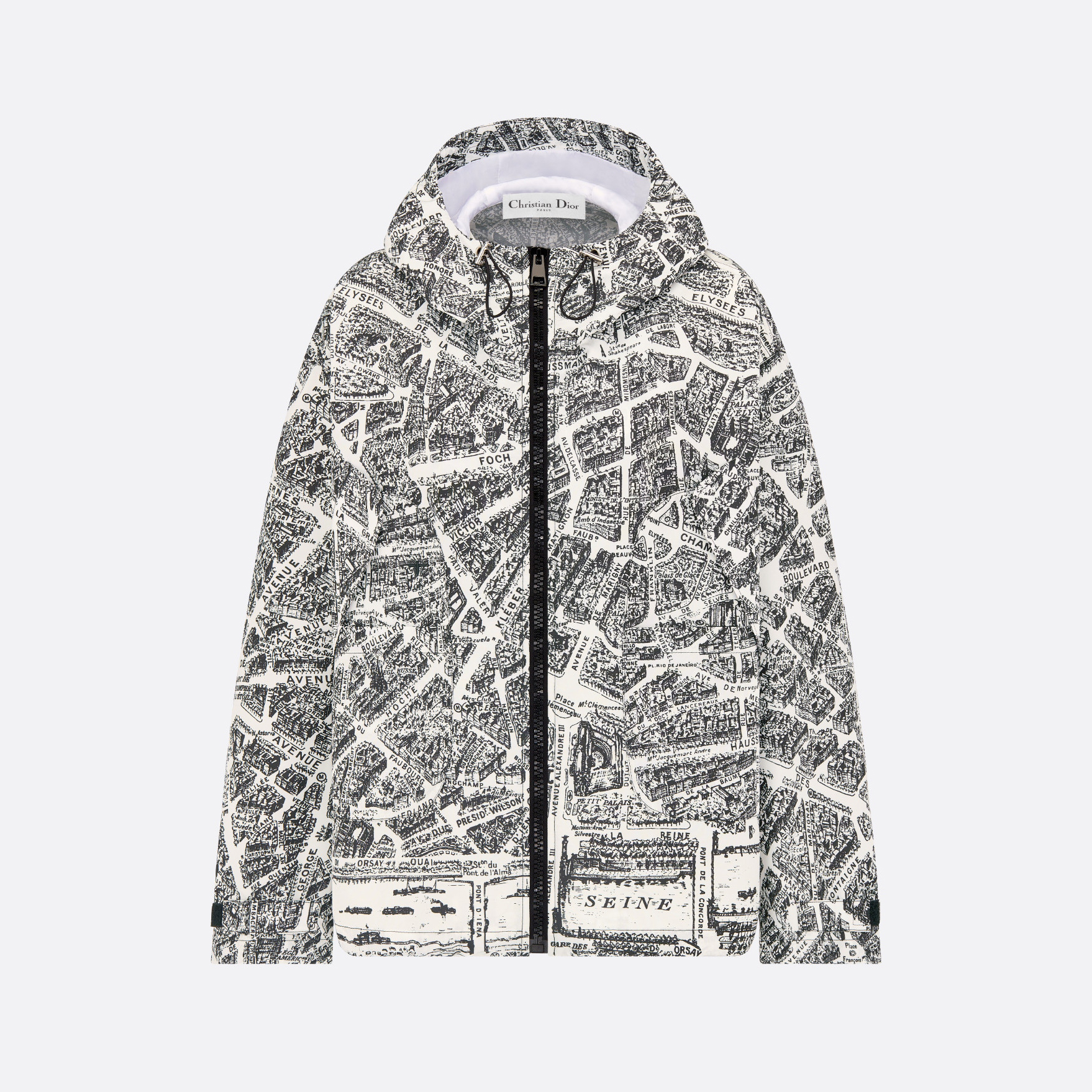 Dior NIGO Woman Newspaper Printed Black And White Zip Jacket #nigo56951